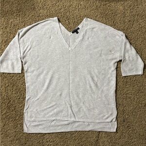 Banana Republic Gray V-Neck Sweater 3/4 sleeves size XL